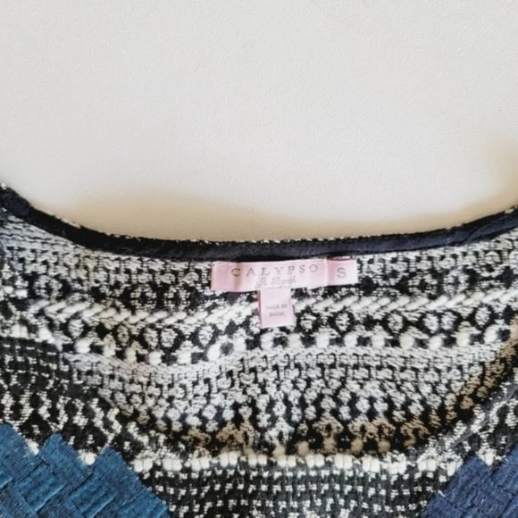 CALYPSO ST. BARTH - Tweed Embroidered Boho Tunic Size Small - Picture 6 of 13